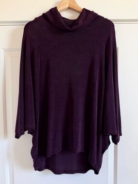 Chico's Plum Dolman Turtleneck Sweater